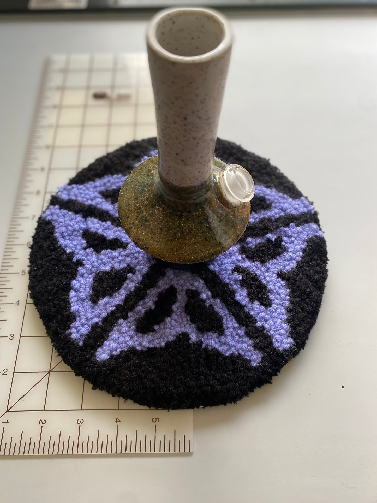 Purple Star 10” Hand Tuft Carpet Bong/Pipe Display
